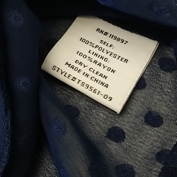 Stitch Fix Navy Damon Swiss Dot Shear Blouse XS - Picture 9 of 12